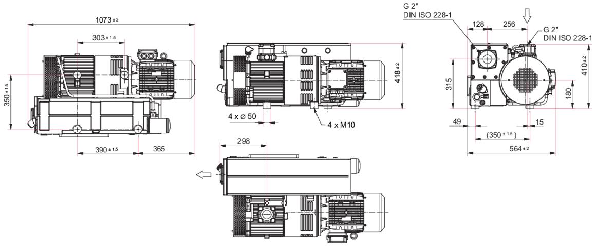 Hena 301單級旋片真空泵 Hena 301單級旋片真空泵